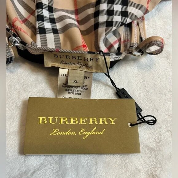 Burberry Check Antique Yellow Bathing Suit One Piece Size XL - Picture 3 of 4